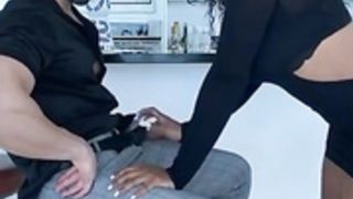 British Olivia fucks a white guy