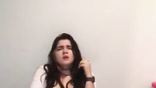 Airica Tesla Riding Her Rainbow Dildo and Squirting