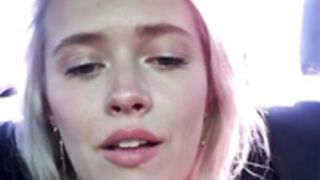 Prettiekate naked in car