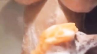 Iryna Ivanova lathers her hot body