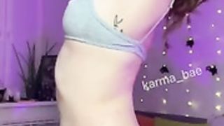 Cute girl striping
