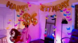 Yarrow doing the crab on her 36th bday