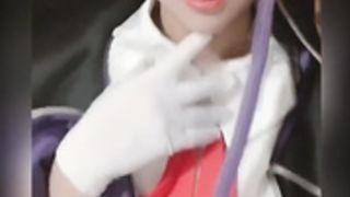 Kouhai BB plays with her stick