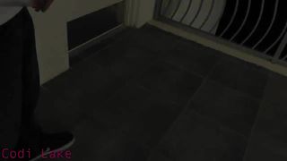 Girl CodiLake in Sex in the staircase with facial