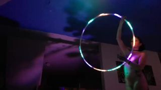 purple_star, hoola hoop, naked, dancing