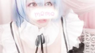 cute trap女装 子crossdresser reゼロのremのコス プレでおもらし射精オナニー