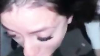 Bitch facefucked next to dumpster