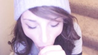 MyCherryCrush: Staircase Blowjob