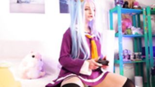 Leah Meow: Shiro Cosplay DOUBLE PENETRATION