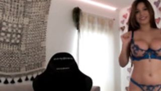 marie_x 2021-07-30 teasing in blue lingerie