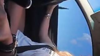 Austin Reign blowjob driving