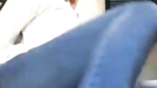 Cute bohemian girl shows feet