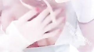 Chinese cosplay lolita rides and sucks her dildo