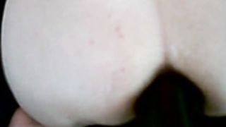 Wine Bottle in Mature Anus