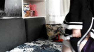 april_moon_s -standing up after beeing sat on her dildo