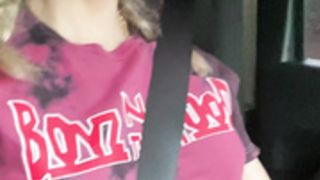 KimTylor OF topless driving