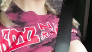 KimTylor OF topless driving