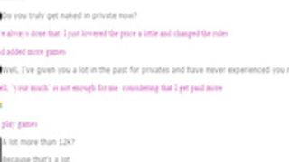 Nancycute__ spits water down shirt & chat nonsense