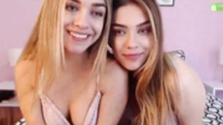 Stevens sisters kissing