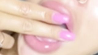 Joanna Bailess, fingers and milk,  in the mouth