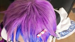 purple_bitch projekt melody cosplay facial