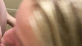 Christine from BB sucking cock.