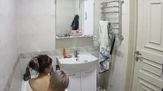 Guest couple bathroom sex