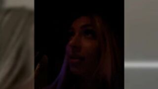 charmingRuby does striptease in car