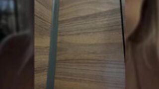 charmingruby masturbates in public toilet