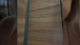 charmingruby masturbates in public toilet