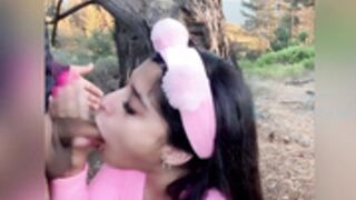 latina caliente oral and cum in face