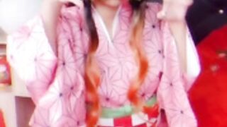 Nezuko Cosplay Kawaii Girl Hentai