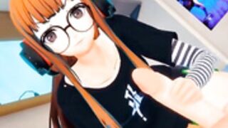 Futaba's first handjob