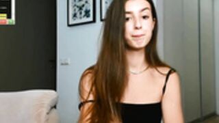 Coy_Amina upskirt squats in LBD and thong on Day 139