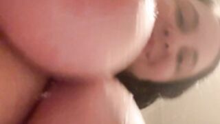 Underboob in the shower