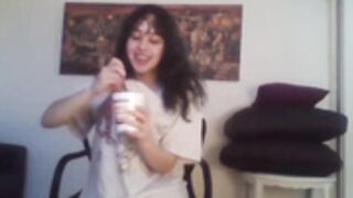 Dreianova in a chair