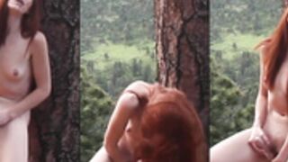 redhead split public