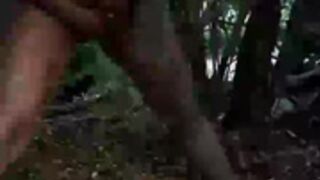 Yosyblack squirt men face in the forrest