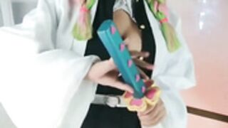 Mitsuri Kanroji Cosplay Kimetsu no Yaiba Blowjob