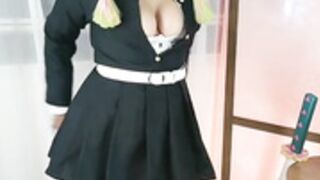 Mitsuri Kanroji Cosplay Kimetsu no Yaiba Blowjob