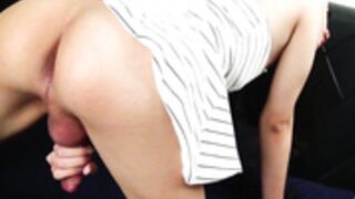Sexy ladyboy tease and cum