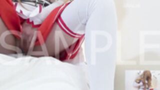 【Cos☆ぱこ】-パイパン白濁オナ編-JDちゃんにアスナ血盟コス着せてみました！