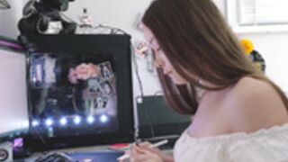 Spying katekuray while jerking off