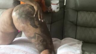 oiled up big booty ridin