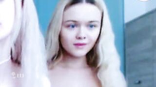 Holy Lily's musical worship. Only her face, avoid