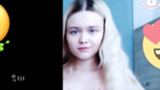 Holy Lily's musical worship. Only her face, avoid