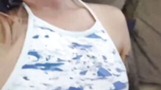 Newbie flashing tits and pussy