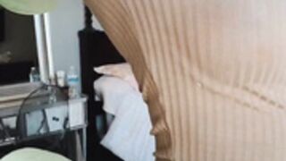 Liv stripping a top off