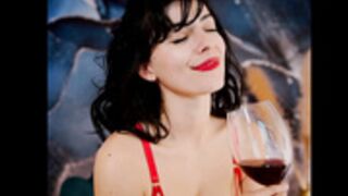 Katdreams See-through Red Bra & Panties Pubic Hair