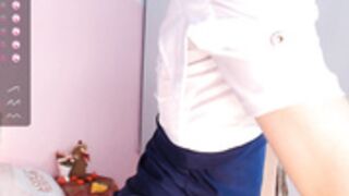 Little_effy18 Air Stewardess Sexy Dance Pussy and Feet